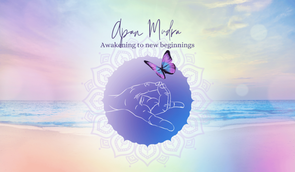 Apan Mudra with butterfly blog header